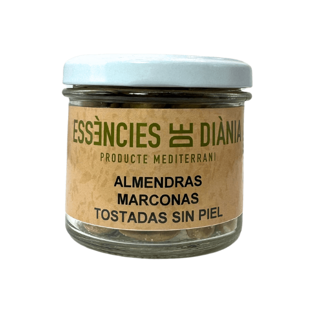 Almendra mediterránea pelada frita con sal tarro 60gr