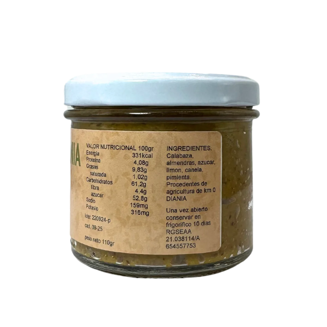 Arnadí 110 gr - Aperitivo dulce para untar de Calabaza, almendra y canela - Imagen 2